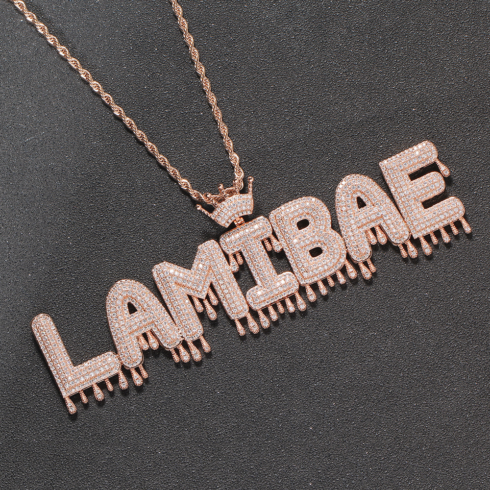 Crown Drops Monogram Mosaic Combination Necklace