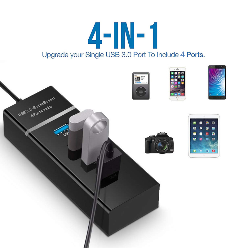 4 In 1 2.0 3.0 USB HUB Splitter High Speed Multi Splitter USB Adapter Expander C