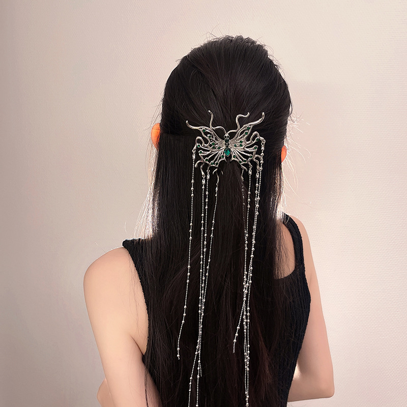 Butterfly Tassel Clip Headgear Women Niche