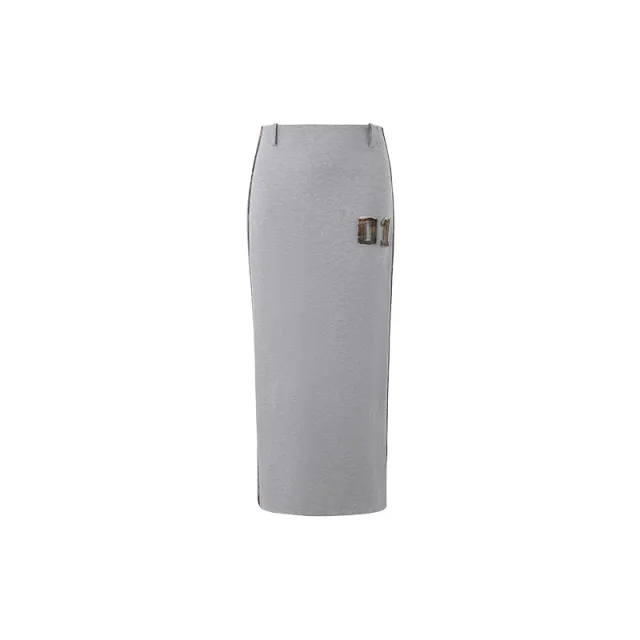 Retro Sports Casual Color Contrast Skirt Light Grey - Shop at LoveMi