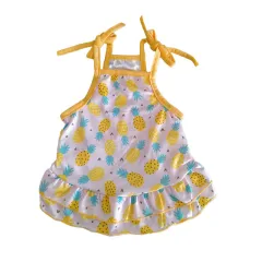 Cat Suspender Skirt Print Vest Pet Clothes - Pink Pineapple - View 1