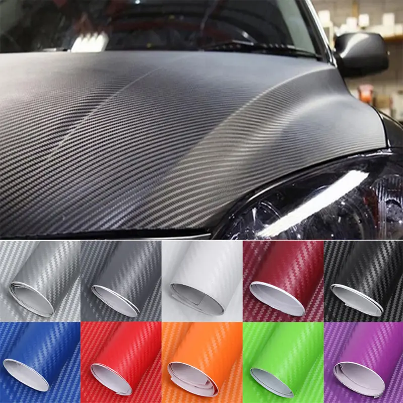 3D Stereo Carbon Fiber Stickers Car Body