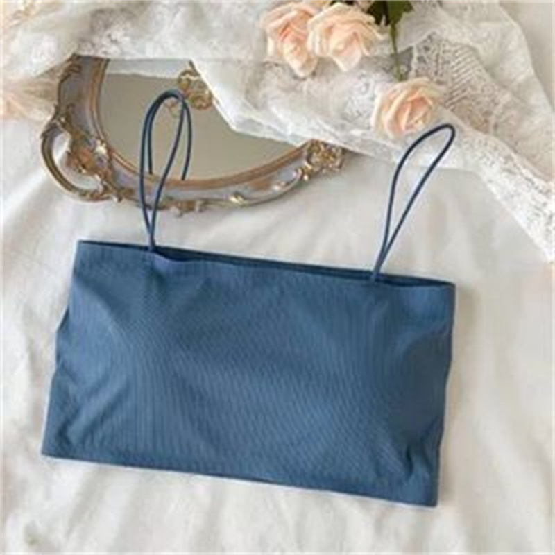 Ice Silk Sling Tube Top Beauty Back Anti-glare Show Small Chest Bottom Wrap Chest