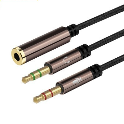 Phone Headset 3.5mm Round Connector To Desktop PC Notebook 2 In 1 Adapter Cable - Image 4
