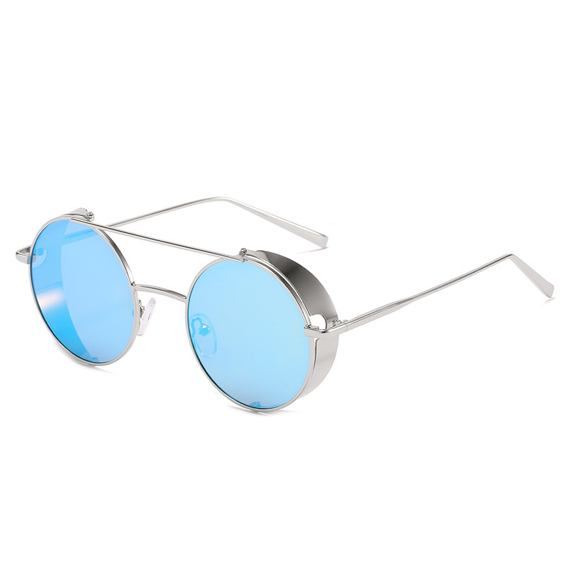 Title 5, New Metal Double Beam Sunglasses Retro Round Gl...