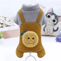Small Dog Teddy Bichon Pomeranian Chihuahua Plush Cotton Coat - Yellow - View 1