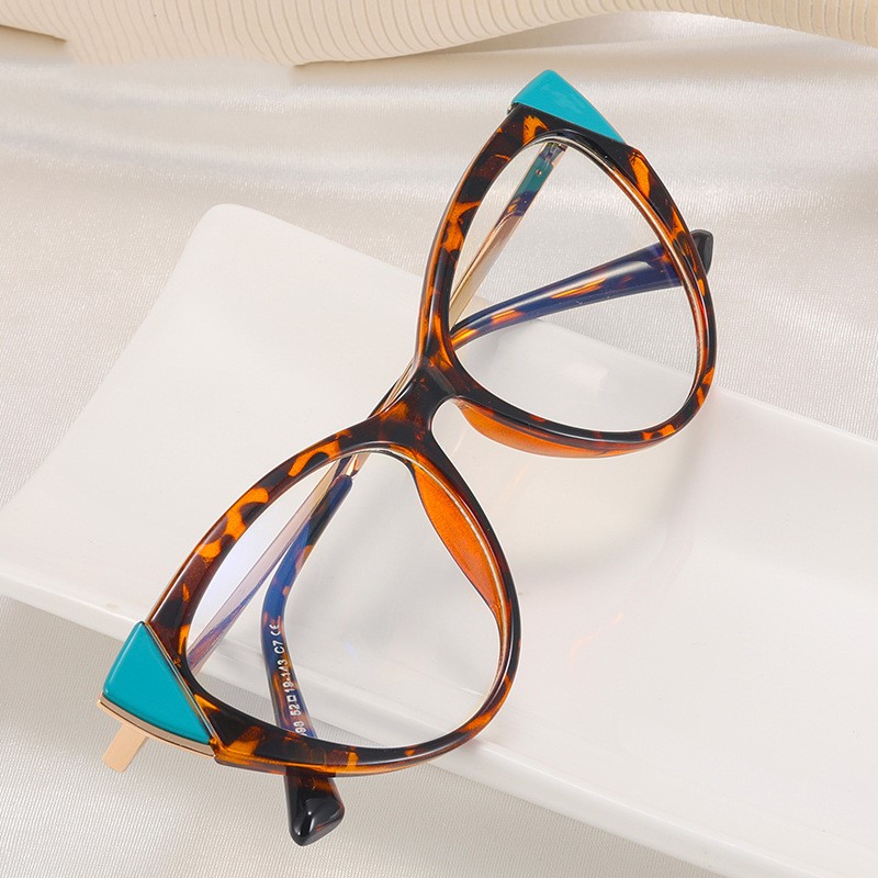 Title 4, Cat Eye Anti-blue Light Large Frame Optical Gla...