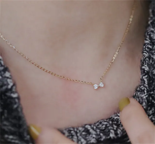 925 Sterling Silver Plated 14K Yellow Gold Heart Pendant Necklace With 42And3Cm Extension Chain - Shop at LoveMi