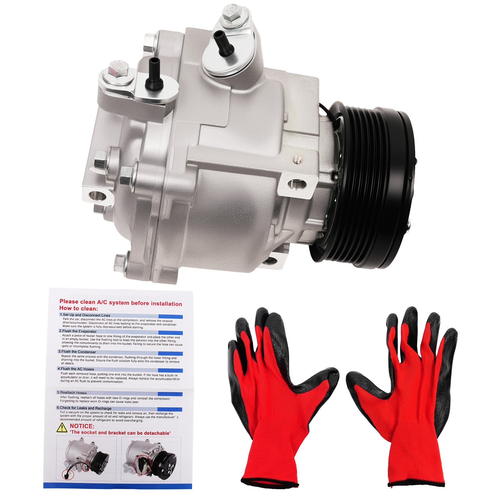 AC Compressor With Clutch 1x CO29167C Fits Chevrolet -Sonic 2013-2018 L4 1.6L 1.8L