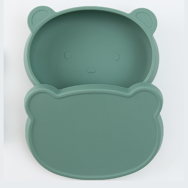 Baby Silicone Cartoon Bear Can Be Boiled Sterilized Anti-fall Cute Tableware