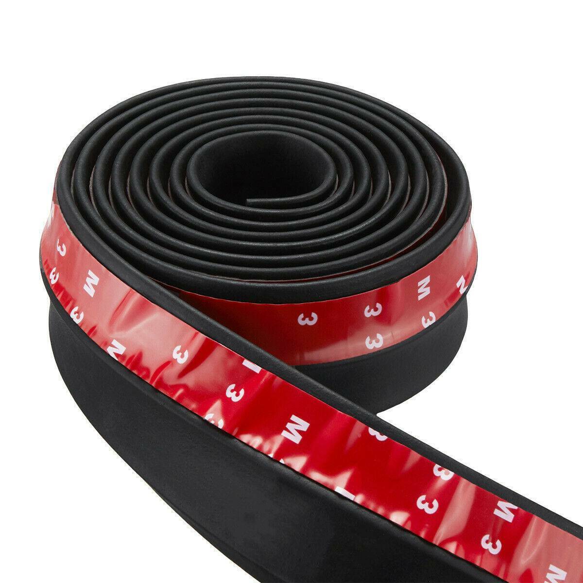 NEW Universal Car Lip Skirt Protector Rubber Splitter Front Bumper Spoiler Side 2.5M UK