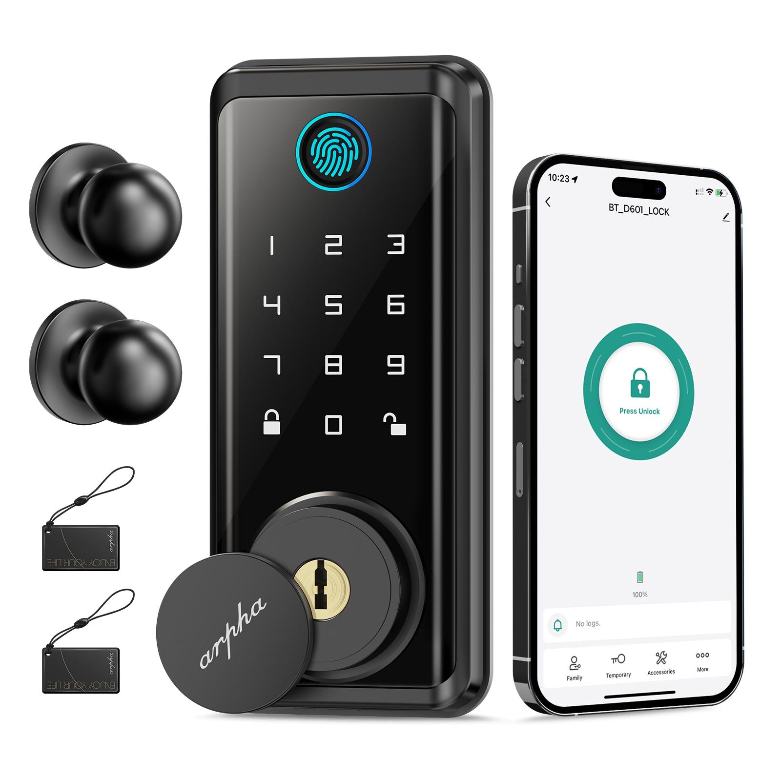 Keyless Entry Door Lock With Handle App-Controlled Front Door Lock Set With Keypad  Auto-Lock & One-Touch Locking  Anti-Peep Code Feature  Easy Installation — foto 7