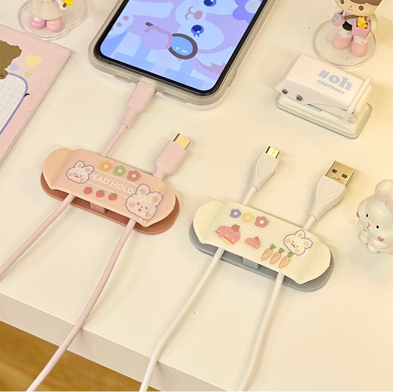Mobile Phone Charging Cable Student Organizer Desktop Fixing Clip - Image 6