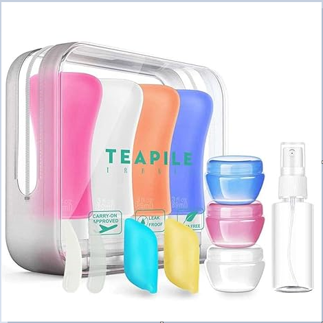 travel bottles leak proof shampoo conditioner toiletries business personal fun outdoors 9 pieces