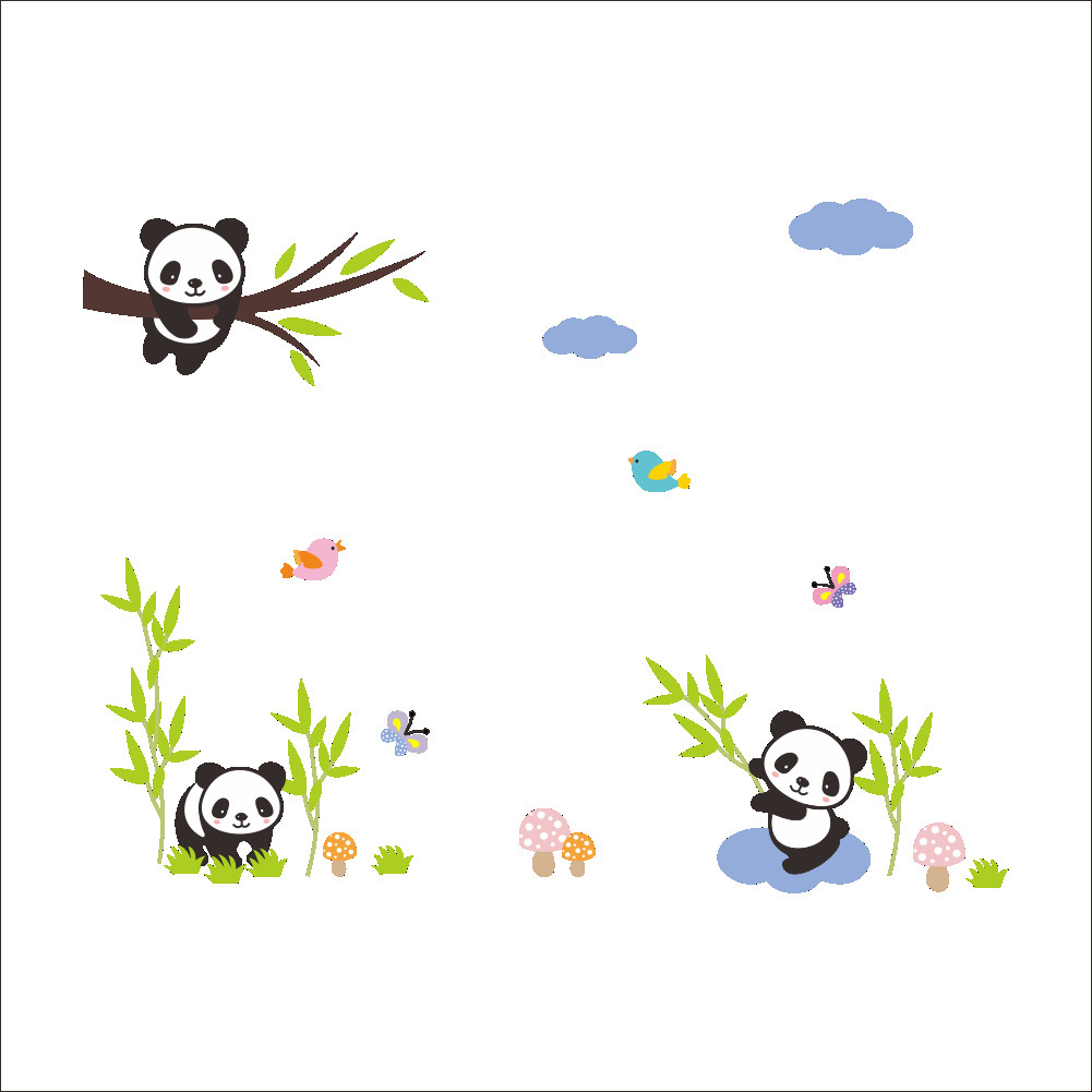 3d92987e 1104 44cd b5e4 6c85a499f1c0 - Panda Bamboo Removable Wall Sticker Children Room