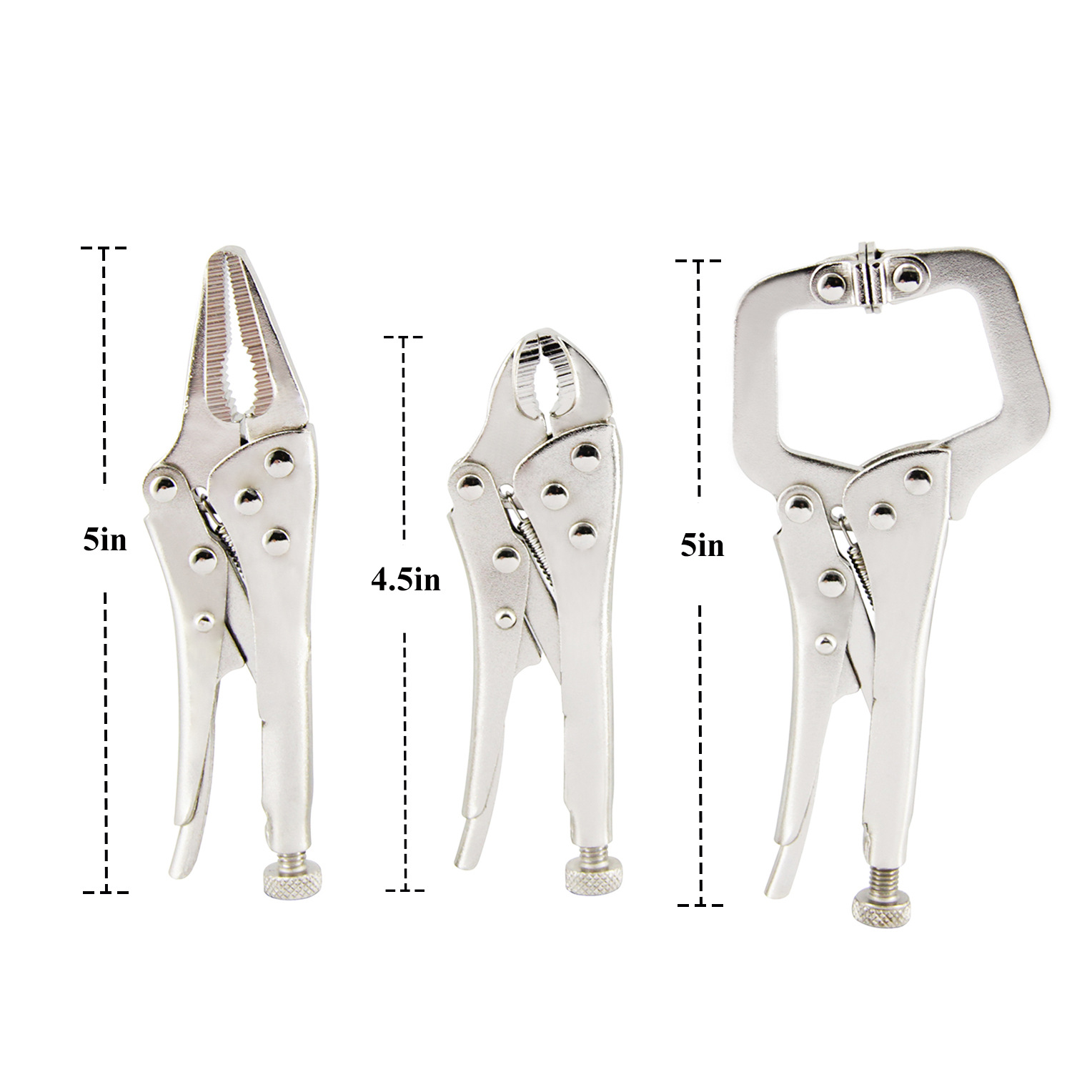 PHAEVOX MiniGrip 5 inch bent nose C-shaped pliers angled jaw for recessed access