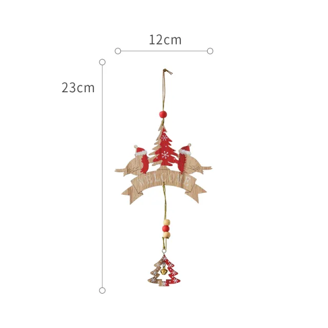 Creative Wooden Christmas Small Pendant Reindeer Boots Little Bird Christmas Tree - Shop at LoveMi