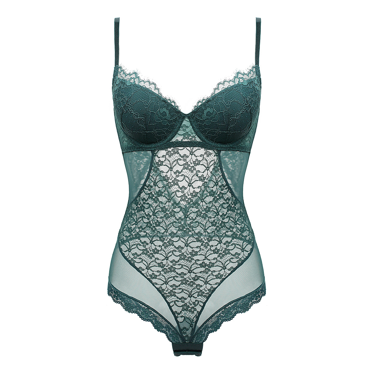 Transparent Lace European And American Tight Jumpsuit