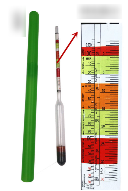 Title 1, Three-range Density Hydrometer Wine Beer Refine...