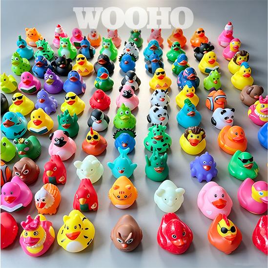 Cute-Themed Rubber Duck Bath Toy  Floating Squeaky Yellow Duck  Summer Beach & Pool Toy Kids' Birthday Party Supplies