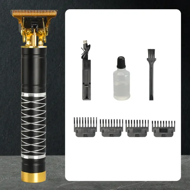 Sales Household Hair Clipper Multi function Electric Clipper Electric USB Rechargeable Portable Metal Optical Head Push Striped Gift Box - Shop at LoveMi