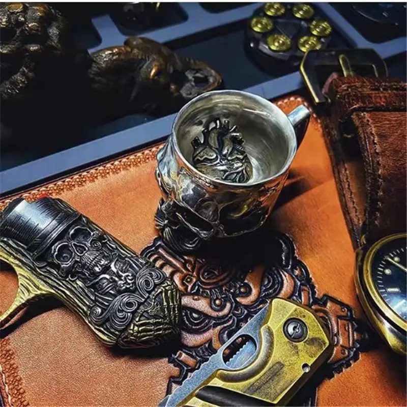 Creative Gothic Alloy Sculpted Drink Cup