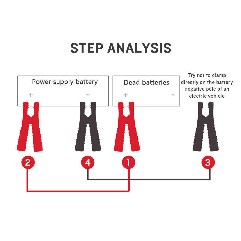 3000AMP Heavy Duty 6 6M Leads Car Van Battery Booster