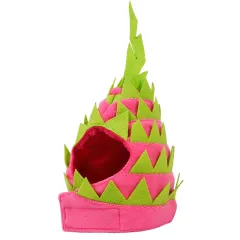 Pitaya Fruit Design Pet Hat Dog Cat Puppy Halloween Party Costumes - Pink Green - View 1