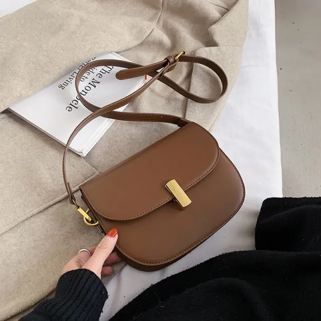 Versatile One Shoulder Cross Body Fashion Bag Brown - Shop at LoveMi