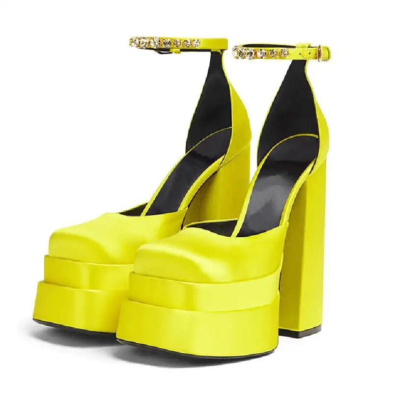 Women's Summer Chunky Heel Baotou Hollow Sandals