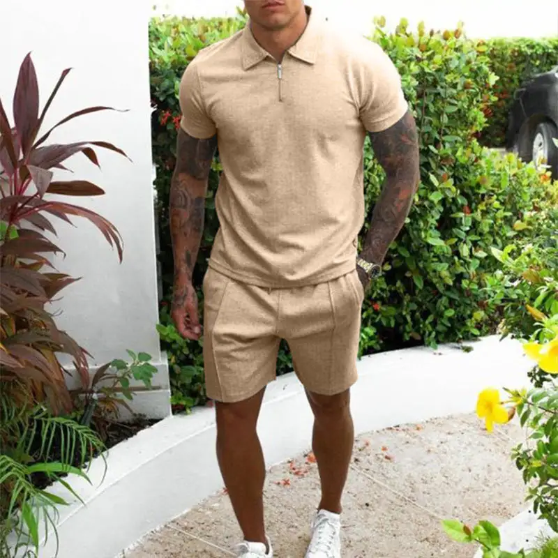 Men's Short-sleeved Shorts Casual Suit Slim Fit