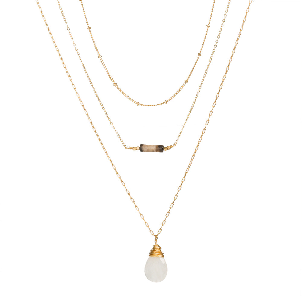 Shell Conch Imitation Natural Stone Pearl Pendant Necklace