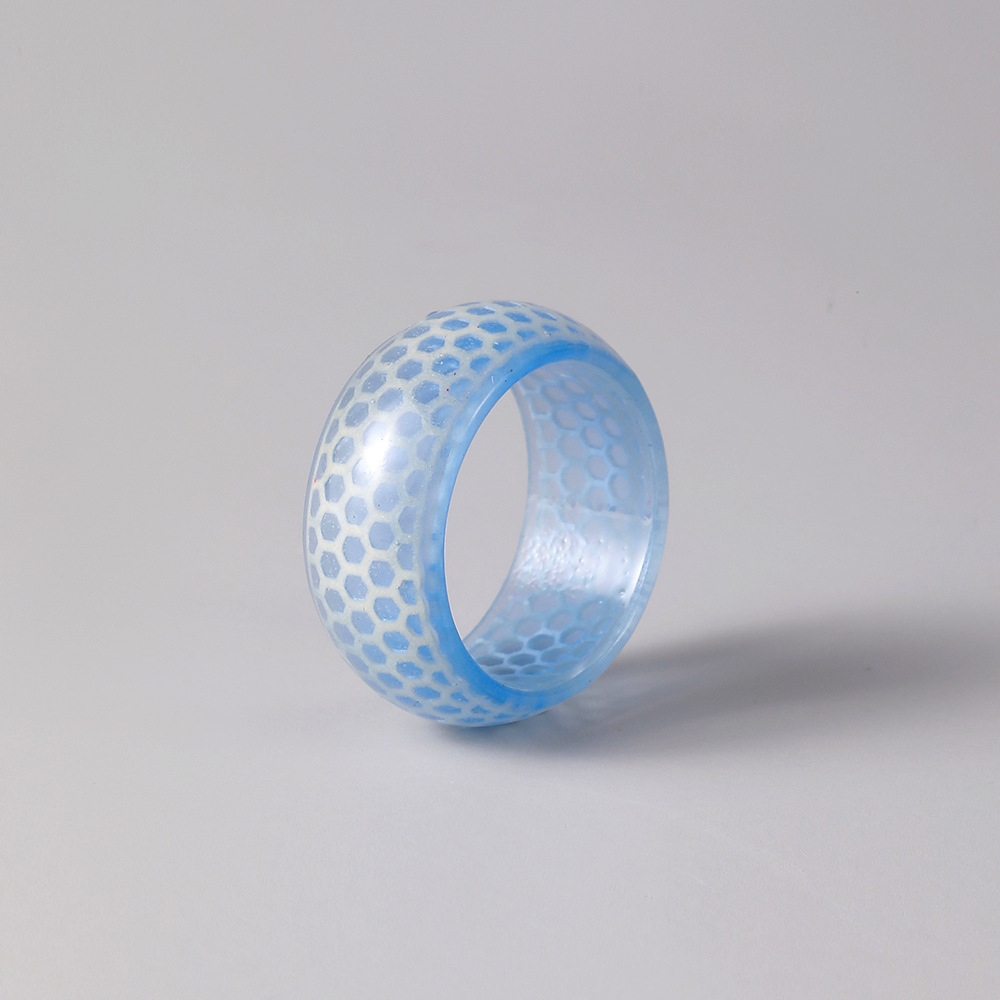 Title 12, Transparent Resin Honeycomb Pattern Luminous Ring