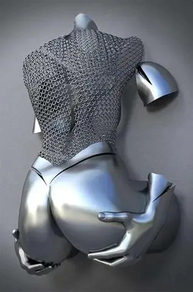 Metal Statue Art Canvas Romantic Abstract Poster Interior Home