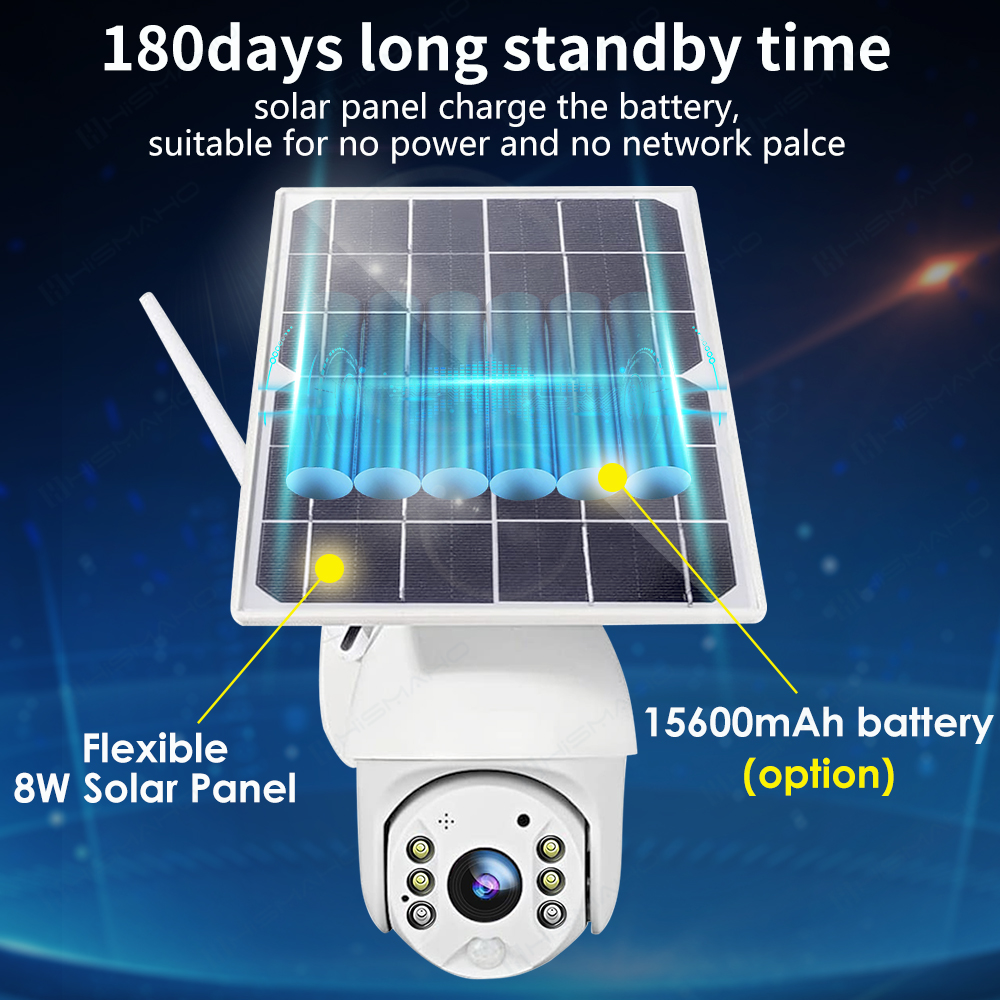 4G SIM Card Security Protection LTE Camera 1080P IP WIFI Wireless Smart Home CAM 8W Solar Panel Battery Outdoor Night Vision — foto 4