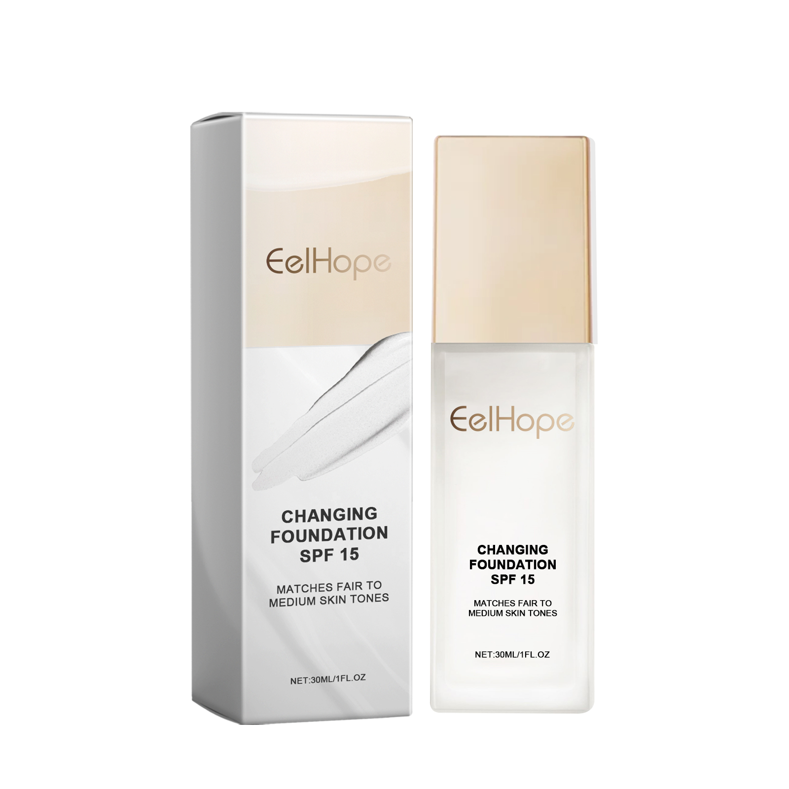 Moisturizing Liquid Foundation  White Color  30ml 1box