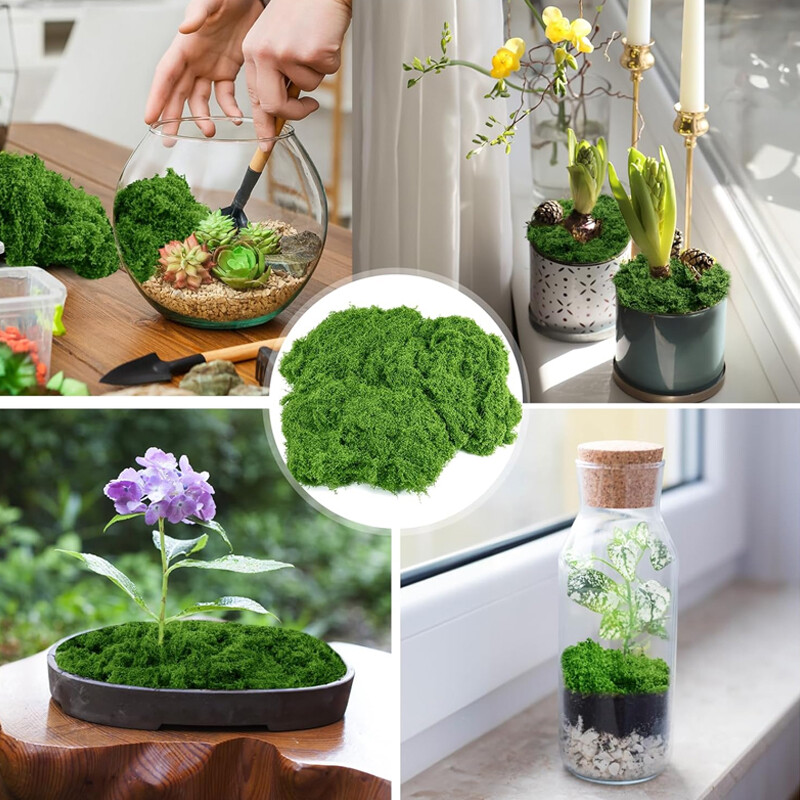 Artificial Green Moss Micro Landscape Fake Garden Crafts Home Decor — image 2