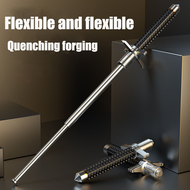 Outdoor Tactical Trekking Poles Retractable Camping Hiking Survival Stick Tools 3