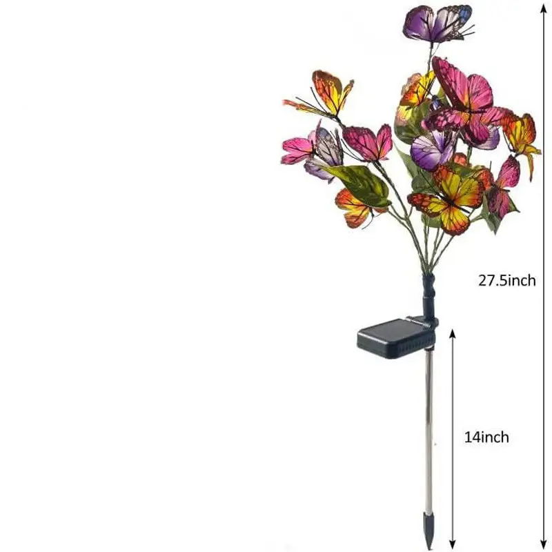 LED Four Color Butterfly Tree Solar Lamp