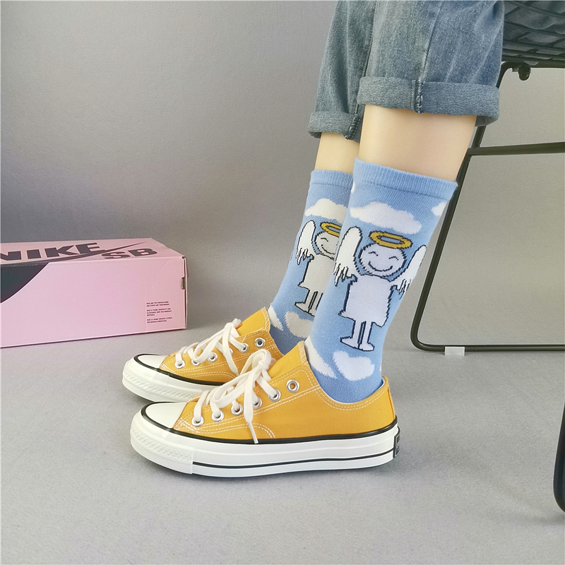 Title 6, Japanese Fashion Creative Cartoon Angel Socks F...