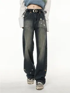 American High Street Design Star Jeans Girl - Blue - View 1
