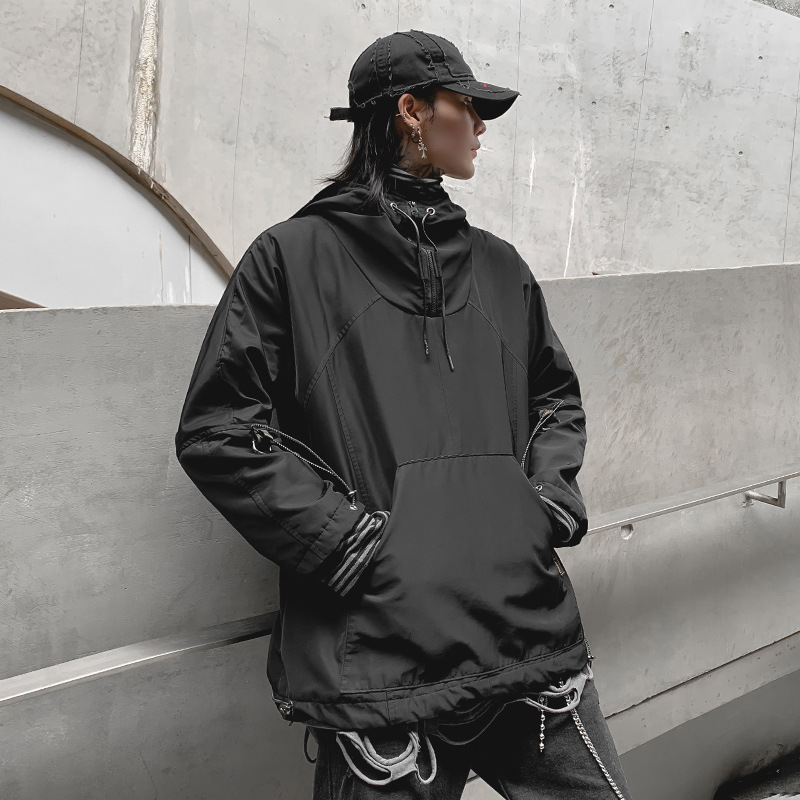 Men's Personality Sweater Dark Loose Pullover Jacket