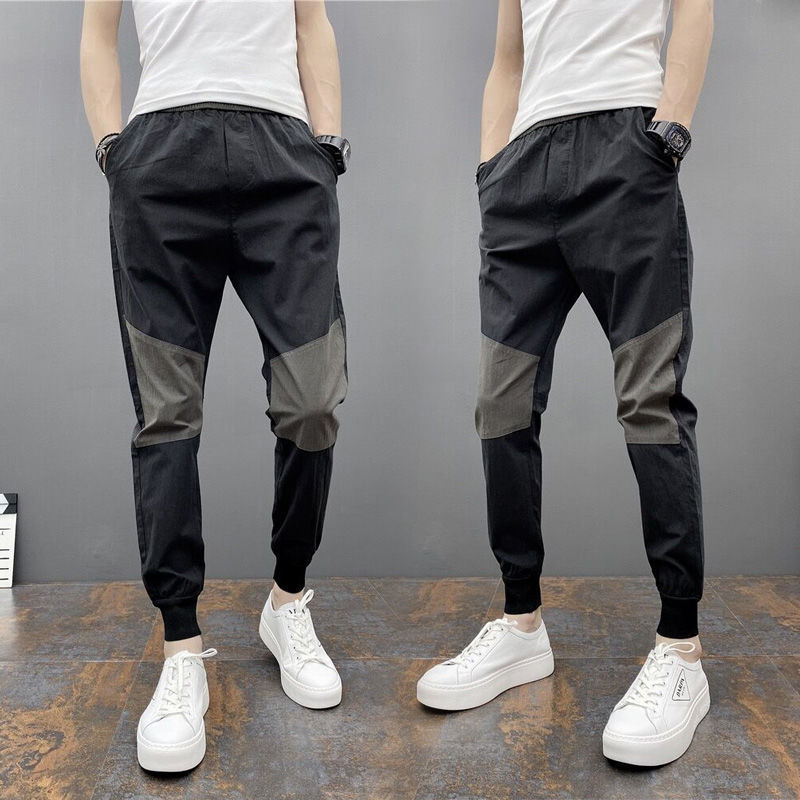 Title 5, Mens Casual Stitching Gradient All Match Pants...