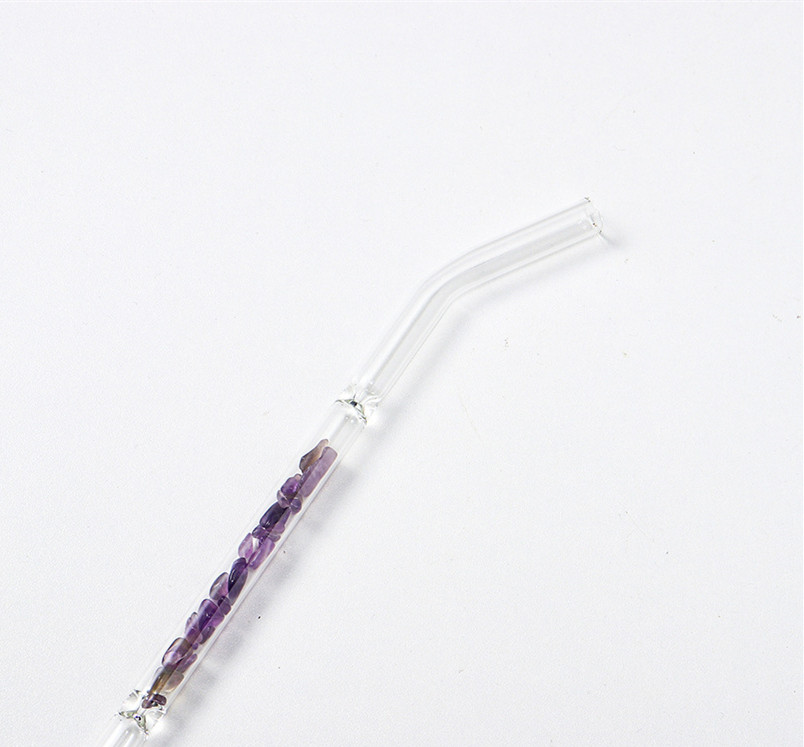 Title 8, Natural Crystal Gravel Glass Straws