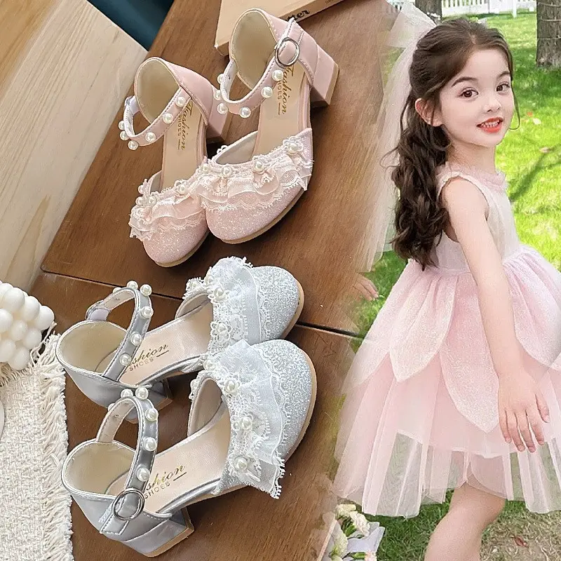 2026 New Girls Princess Sandals, Kids Pearl