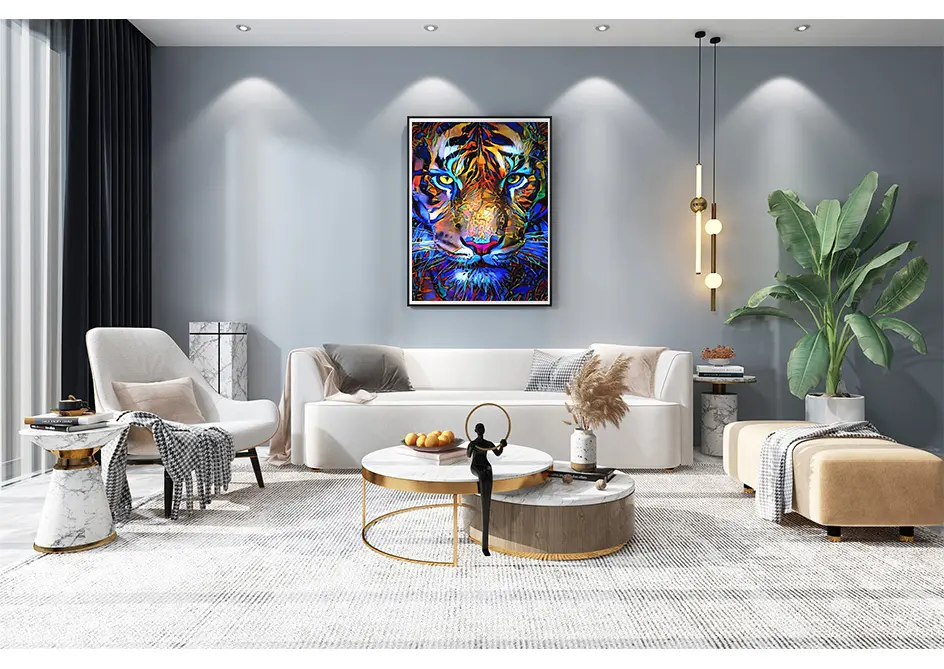 Home Simple Animal Tiger Diamond Painting Cross Stitch