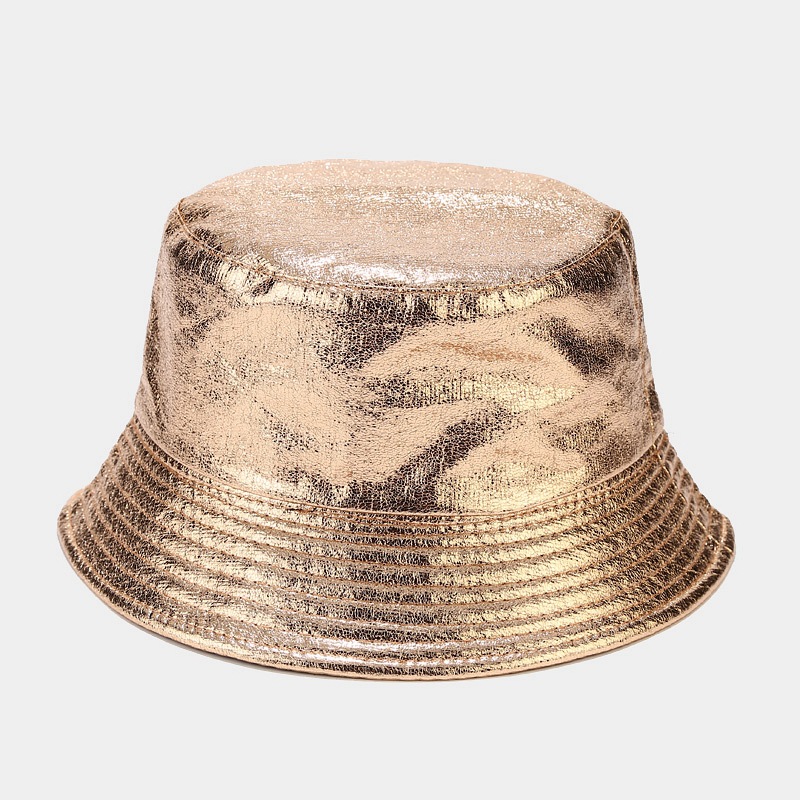 New Lacquer Leather Fisherman Hat Female Creativity