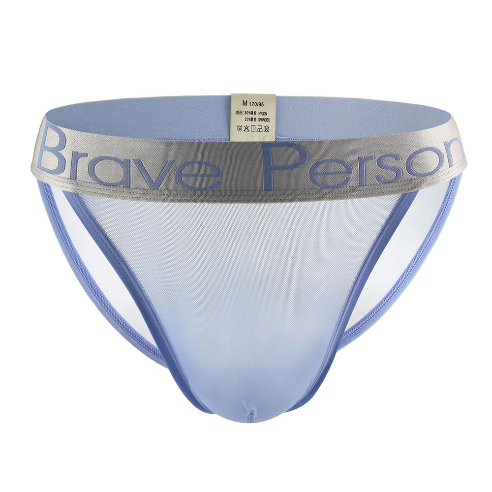 Title 5, Cuecas sexy transparentes de malha tanga masculina