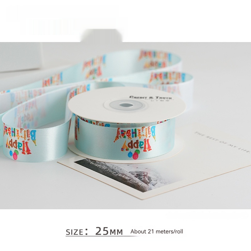 Color Heat Transfer Craft Ribbon Balloon Color Cake Packaging Gift Ribbon — foto 17