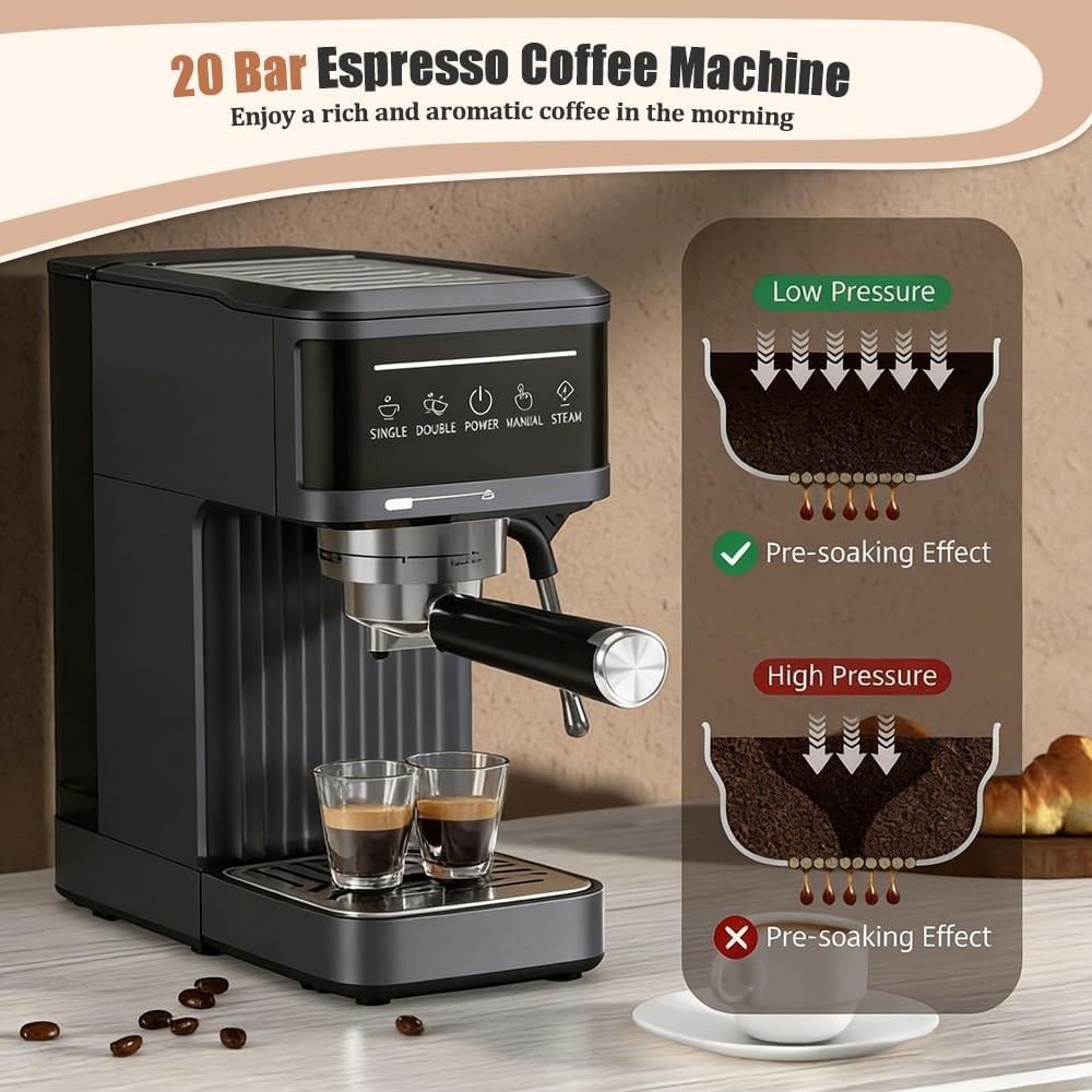 Electrical Coffee Maker Smart Machine Milk Frother Espresso Cappuccino — image 8